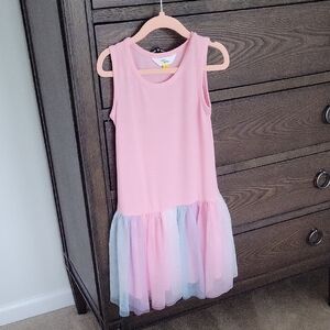 Pink and Multicolor Kids Dress